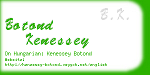 botond kenessey business card